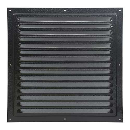 Metalllüftungsgitter Gitter Belüftung Entlüftung (30x30, Schwarz (Chagrin)) von Nordborn