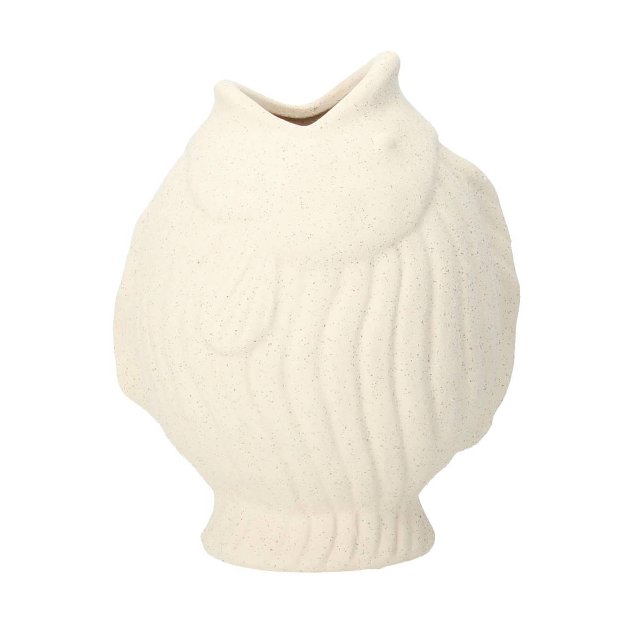 Nordal DUCIE Vase Fisch L 25 cm Steingut handmade weiß von Nordal