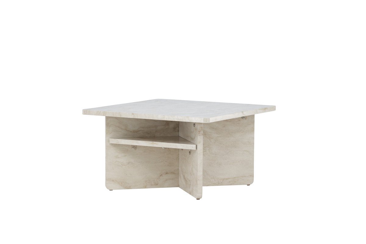 Nordanest Couchtisch ALESUND (rechteckiger Tisch 120 × 60 cm oder quadratisch 75 × 75 cm), Integriertes Ablagefach unter der Tischplatte von Nordanest