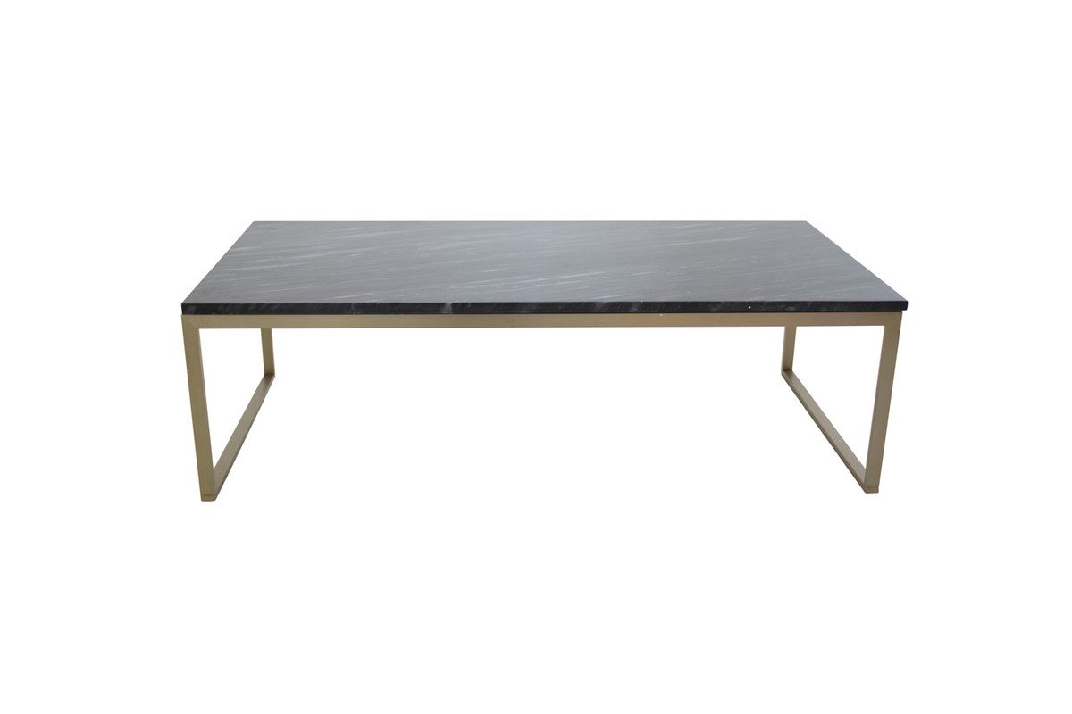 Nordanest Couchtisch ESTELLE 120x60cm, Echte Marmorplatte, gebürstetes Gestell in Messing-Optik Nordanest Couchtisch ESTELLE 120x60cm, Echte Marmorplatte, gebürstetes Gestell in Messing-Optik von Nordanest