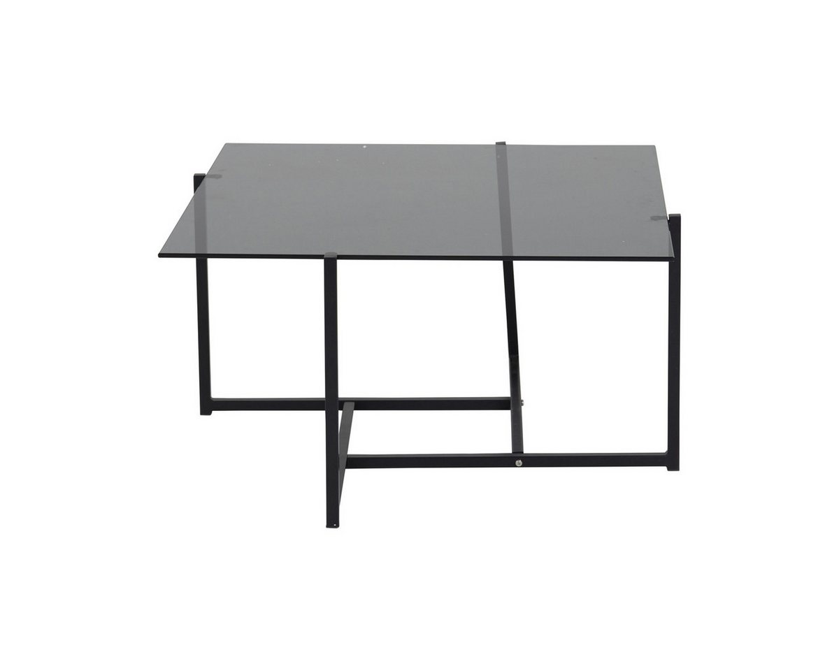Nordanest Couchtisch HYBRID 80x80cm, Glasplatte mit durchsichtigem Look und Stahlgestell in Holzoptik Nordanest Couchtisch HYBRID 80x80cm, Glasplatte mit durchsichtigem Look und Stahlgestell in Holzoptik von Nordanest
