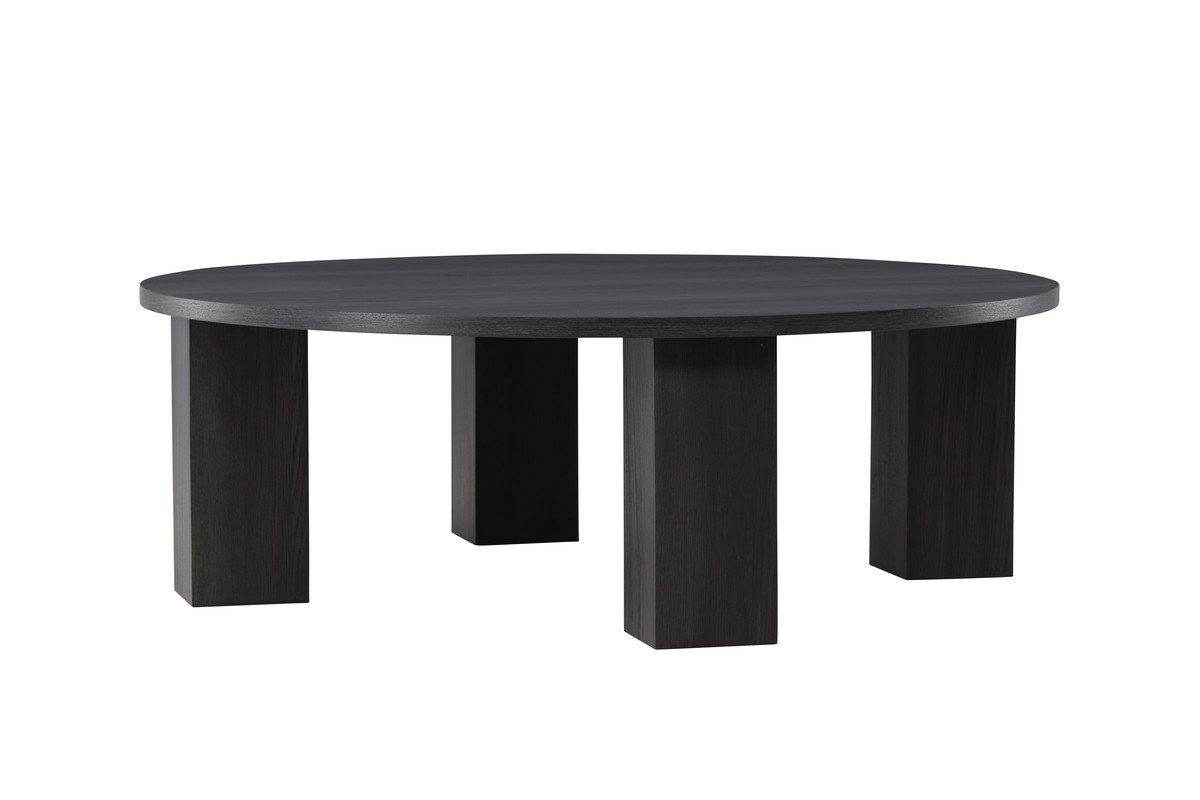 Nordanest Couchtisch JUNO ⌀120cm, Runde Tischplatte, MDF-Blockbeine, moderne Schwarzoptik Nordanest Couchtisch JUNO ⌀120cm, Runde Tischplatte, MDF-Blockbeine, moderne Schwarzoptik von Nordanest