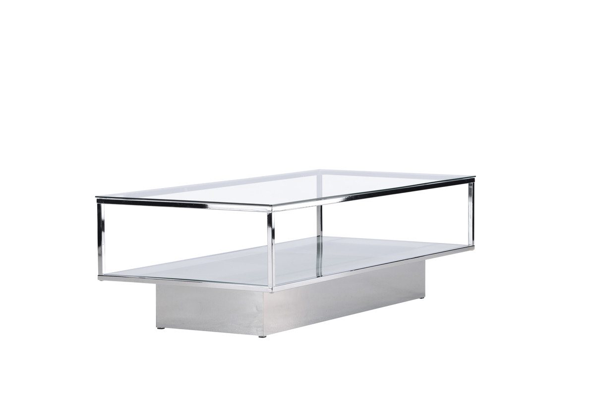 Nordanest Couchtisch MAGLEHEM 130x60cm, Zwei Glasplatten für zusätzliche Ablage, modernes Design von Nordanest