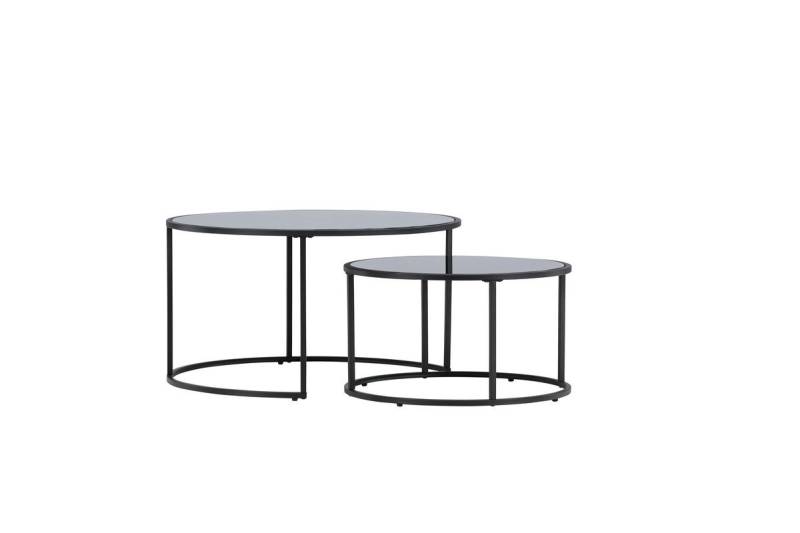 Nordanest Couchtisch TWIN ø79cm, Zweiteiliges Set, platzsparend ineinander schiebbar von Nordanest