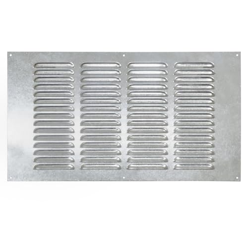45x25cm Verzinktes Metall-Lüftungsgitter mit Insektenschutznetz Aspirationsgitter Ventilationsgitter (45x25cm) von Nordborn