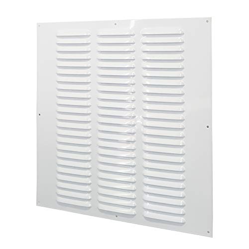 Metalllüftungsgitter Gitter Belüftung Entlüftung (35x35cm, Weiß) von Nordborn