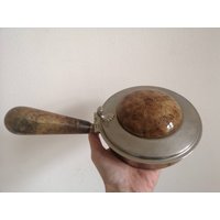 Aldo Tura Italy Silent Butler Versilbertes Ziegenleder Lackiertes Pergament 50'er Jahre von Norden5070