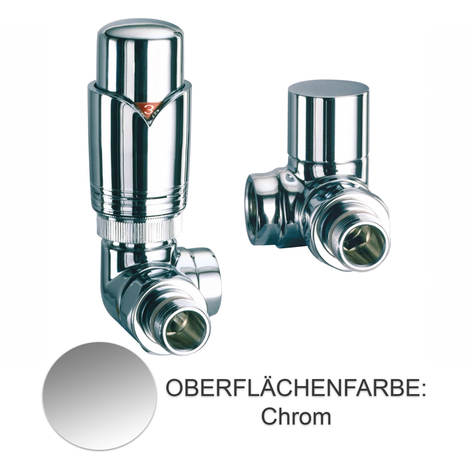 Nordholm Design-Armaturen Set VE-10 Winkel-Eck Rechts Chrom von Nordholm