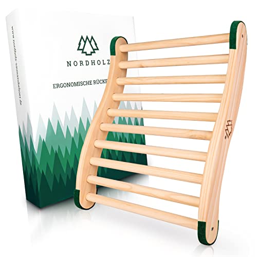 Nordholz® Sauna Rückenlehne ergonomisch - Die Perfekte Rückenstütze für sofortigen Wohlfühleffekt - Sauna Zubehör aus 100% nordische Fichte für Infrarotkabine - Holz Lehne Saunazubehör von Nordholz