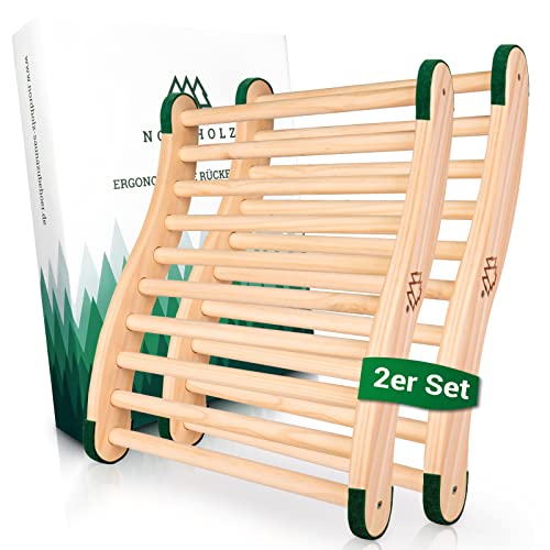 Nordholz® Sauna Rückenlehne ergonomisch - Die Perfekte Rückenstütze für sofortigen Wohlfühleffekt - Sauna Zubehör aus 100% nordische Fichte für Infrarotkabine - Holz Lehne Saunazubehör von Nordholz