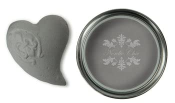 Nordic Chic Chalk Paint | Colour Grey | 150ml | for Furniture, Wood, Metal and more | zero VOC | Ecolabel | EN 71-3 Cert. (can be used on Childrens Furniture) von Nordic Chic