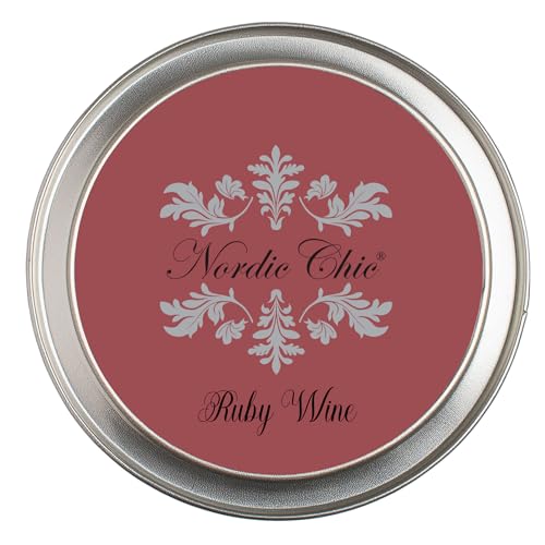 Nordic Chic Chalk Paint | Colour Ruby Wine | 150ml | for Furniture, Wood, Metal and more | zero VOC | Ecolabel | EN 71-3 Cert. (can be used on Childrens Furniture) von Nordic Chic