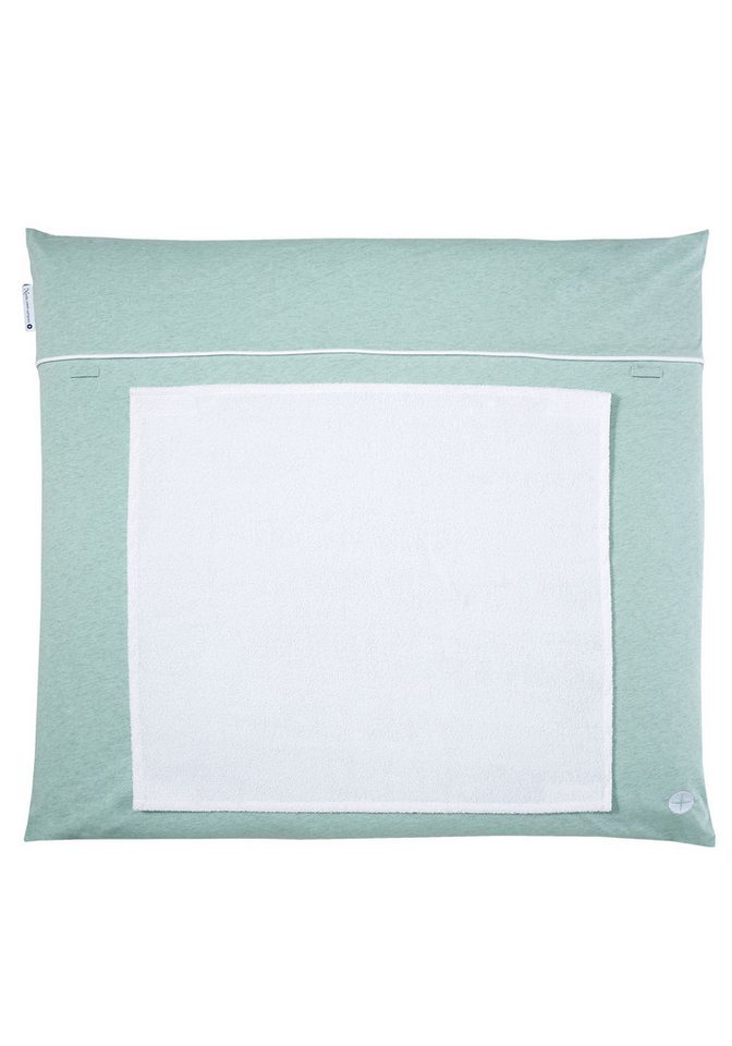 Nordic Coast Company Wickelauflage, Wickelauflage Mint [70x80 cm] 100% zertifizierte Baumwolle Wechselbares Handtuch Wickelunterlage Baby Wickeltischauflage von Nordic Coast Company