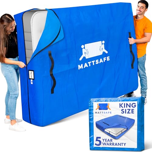 Matratzentasche mit 8 Griffen zum Umziehen und Aufbewahren - King Size - Wiederverwendbarer Bezug mit starkem Reißverschluss - Extra Dicker Matratzenschutz Mattsafe Matratzentasche mit 8 Griffen zum Umziehen und Aufbewahren - King Size - Wiederverwendbarer Bezug mit starkem Reißverschluss - Extra Dicker Matratzenschutz Mattsafe von Nordic Elk
