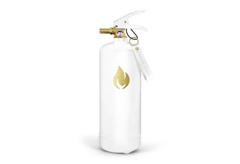 Nordic Flame Pulver-Feuerlöscher Feuerlöscher weiß/gold Edition 2kg von Nordic Flame