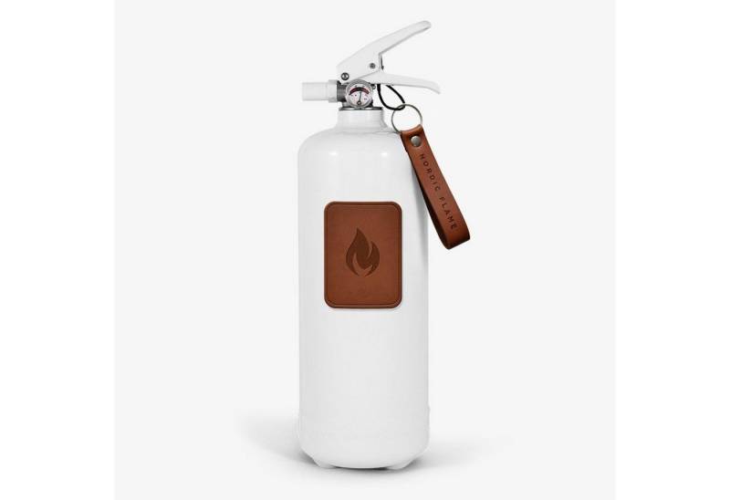 Nordic Flame Pulver-Feuerlöscher weiß mit Leder Emblem Dunkel 2 kg Nordic Flame Pulver-Feuerlöscher weiß mit Leder Emblem Dunkel 2 kg von Nordic Flame