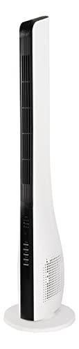 Nordic Home Culture 2 in 1 Turmventilator mit Fernbedienung und 3 Geschwindigkeitsstufen, Standventilator sehr leise mit 7.5h Timer und Oszillationsfunktion, Ventilator 111cm hoch mit 40 Watt, weiß von Nordic Home Culture