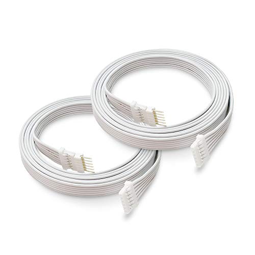 LIGHT SOLUTIONS 1m Verlängerungskabel für Philips Hue Lightstrip V4 & Solo lightstrip Beleuchtung - LED-Band LED-Streifen LED-Beleuchtung - Verlängerung Erweiterung Kabel Strom - in weiß (2 stück) von Nordic Light Solutions