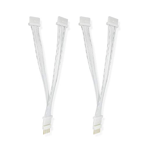 LIGHT SOLUTIONS Y-splitter Verlängerungskabel für Philips Hue Lightstrip V4 & Solo lightstrip Beleuchtung - LED-Band LED-Streifen LED-Beleuchtung - in weiß (2 stück) von Nordic Light Solutions