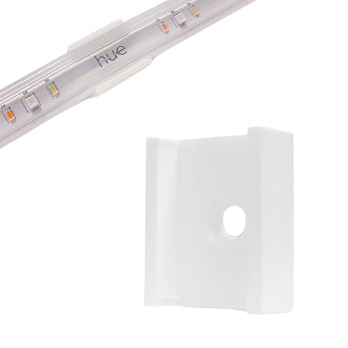Light Solutions Befestigungsclips Halteclip für Philips Hue V4 & Gradient LightStrip (10 Stück), Weiß - Einfache Montage, Hohe Haltbarkeit, Umweltfreundlich von Nordic Light Solutions