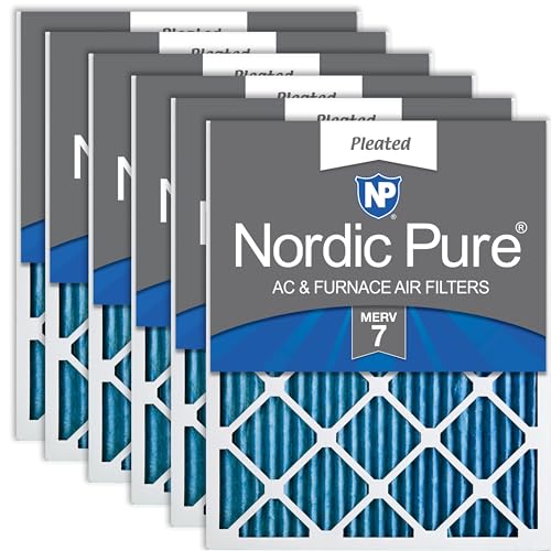 Nordic Pure Merv 7 Luftfilter für Ofen, 16 x 20 x 1, plissiert, 6 Stück von Nordic Pure