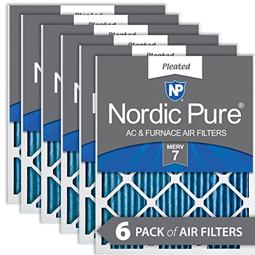 Nordic Pure 12 x 12 x 1 MERV 7 Plissee AC Ofen Luftfilter 6 Stück von Nordic Pure