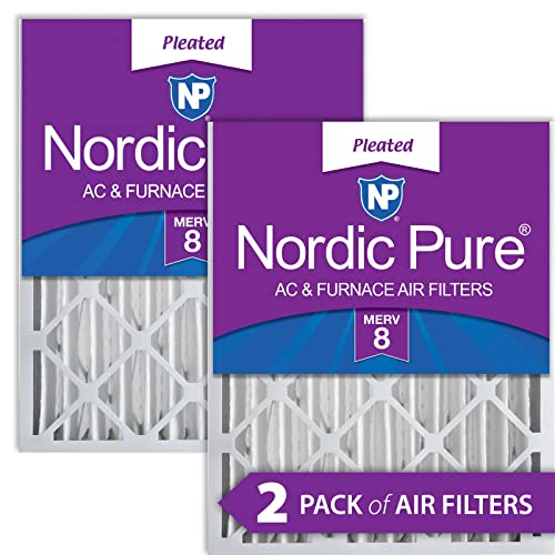 Nordic Pure Merv 8 Bundfaltenhose AC Ofen Air Filter, 2 Stück 16x20x4 von Nordic Pure