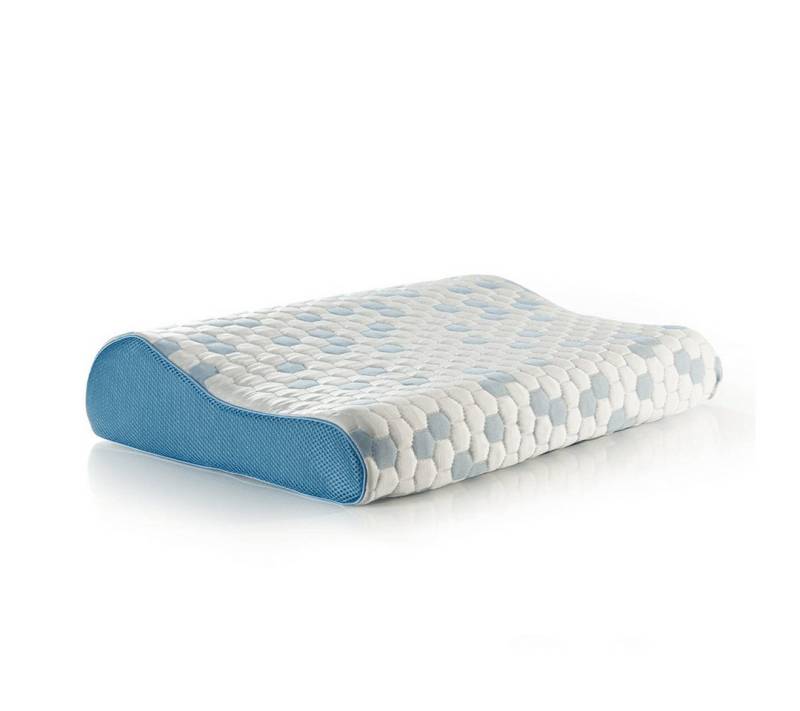 Nordic Schiller Nackenstützkissen-Set Cooler Visco, Füllung: Visco-Schaum, Bezug: Funktionsbezug mit Mesh-Einsatz, Seitenschläfer, Rückenschläfer, Einzelkissen, Einzeln vakuumverpackt im Polybeutel, Kühltechnologie gegen Schwitzen & Nackenverspannung von Nordic Schiller