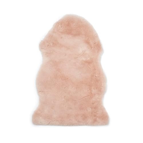 Nordic Sheep Baby Lammfell 95x60 cm | Lammfelle für Kinderwagen mit Temperaturregulierendes | Lammfell Baby eignet Sich für einen Hochstuhl oder als Spielteppich | Farbe: Rosa von Nordic Sheep