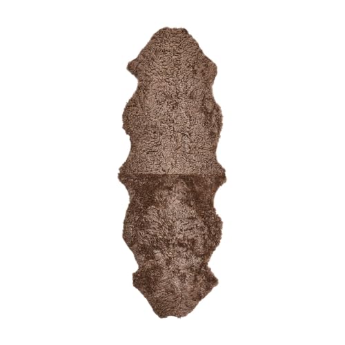 Nordic Sheep Lammfell Teppich Kurzhaar 170x60 cm | Lammfell Echt kann auf dem Sofa oder Bett verwendet Werden und ist Atmungsaktiv & Wärmeregulierend | Farbe: Hellbraun von Nordic Sheep