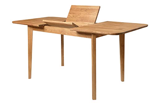 Nordic Story Esstisch France (ausziehbar) • Tisch für Küche, Esszimmer & Wohnzimmer • Massivholz (Eiche) • Eiche Natur • Holztisch (120-160 x 80 x 75 cm) • 4-8 Personen von Nordic Story