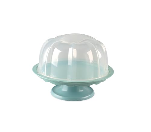 Nordic Ware 50003 Bundt Cake Stand with Locking Dome Lid, Clear Baker's Basics Gugelhupf mit verschließbarem Deckel, Kunststoff, Transparent von Nordic Ware