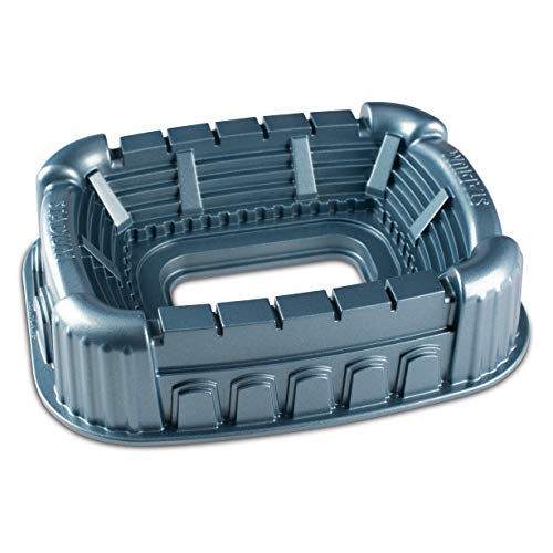 Nordic Ware 59125AMZ Stadium Pan Stadion-Kuchenform, Aluminium, Blaues Metallic-Finish von Nordic Ware