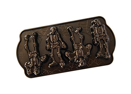 Nordic Ware Backform Spooky Skeleton Cakelet Aluminium Braun, 35,6cm x 17,5cm, NW 93548 von Nordic Ware