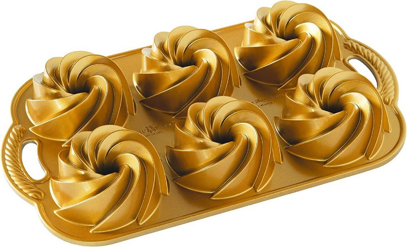 Nordic Ware Backform Heritage, Bundtlette-Kuchen, Aluminium, Gold von Nordic Ware