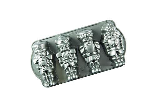 Nordic Ware Backform Nutcracker Cakelet Pan Aluminium Grau, 35,6cm x 17,5cm, NW 92977 von Nordic Ware