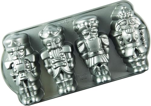 Nordic Ware Backform Nutcracker Cakelet Pan Aluminium Grau, 35,6cm x 17,5cm, NW 92977 von Nordic Ware