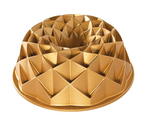 Nordic Ware Gugelhupf Jubilee, gold, filigranem Design, Aluminium, Antihaft, NW 88377 von Nordic Ware