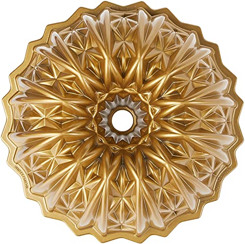 Nordic Ware Backform Cut Crystal Bundt Aluminium Gold, 25,4cm x 25,4cm, NW 92877 von Nordic Ware