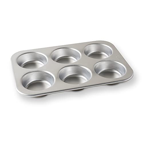 Nordic Ware Jumbo Muffin Muffinform, Aluminium, Natürlich, Six 4in Cups von Nordic Ware