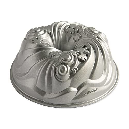 Nordic Ware Let It Snow Gugelhupfform, Aluminium-Antihaft-Backform, Farbe: Silber, (93648), 10 Tassen Kapazität Nordic Ware Let It Snow Gugelhupfform, Aluminium-Antihaft-Backform, Farbe: Silber, (93648), 10 Tassen Kapazität von Nordic Ware