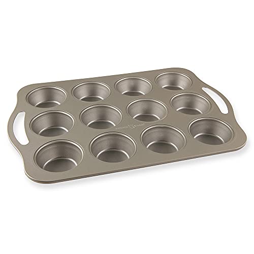 Nordic Ware Muffinform, Stahl, PFOA-freie Antihaftbeschichtung, Silber, 12 Cavity von Nordic Ware