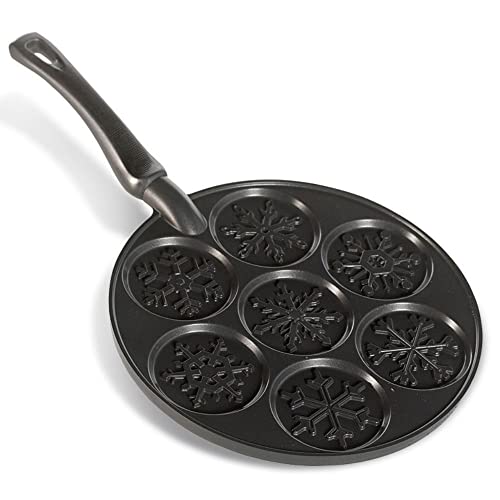 Nordic Ware Snowflake Pancake Pan, Black Pfanne, Aluminium, Schwarz, 26,7cm von Nordic Ware
