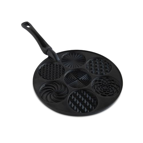 Nordic Ware Antihaftbeschichtete Pfannkuchenpfanne, schweres Aluminium, 7 runde Tassen, für Gas-, Elektro-, Keramikherde, hergestellt in den USA von Nordic Ware