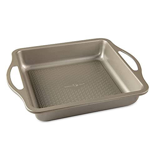 Nordic Ware Quadratische Pfanne, Stahl, PFOA-freie Antihaftbeschichtung, Silber, 9x9 von Nordic Ware