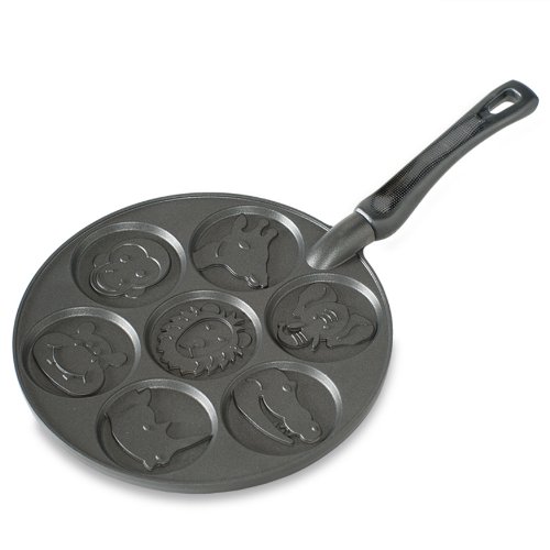 Nordic Ware Pancake Pfanne Zoo Aluminium Schwarz, Durchmesser 26,7cm, NW 01980 von Nordic Ware