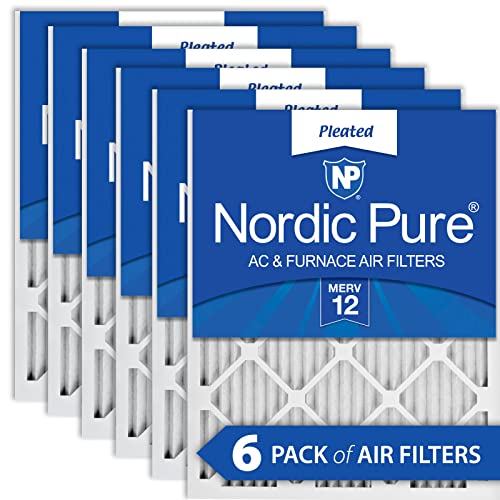 Nordic Pure Merv 12 Bundfaltenhose Klimaanlage Ofen Filter, Box von 6, 20x20x1M12-6 von Nordic Pure