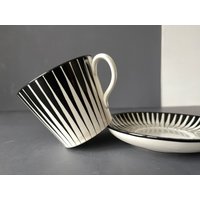 Duo Zebra Tee - Gefle, Schweden. Zebra Von Eugen Trost. Grünes Logo. 1950Er Jahre Schwedisch. Mid Century Modern Sammler Geschirr. Upsala Ekeby von NordicAndNice