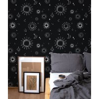 Space & Celestial Wallpaper Schälen Und Aufkleben | Niedliche Marineblaue Tapete Fürs Kinderzimmer Boho Sonne Mond Traditionell Vlies Sky09 Space & Celestial Wallpaper Schälen Und Aufkleben | Niedliche Marineblaue Tapete Fürs Kinderzimmer Boho Sonne Mond Traditionell Vlies Sky09 von NordicHarmony