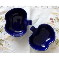 Zwei Seltene Syco Keramik Handgemachte Kobalt Schalen. 1960Er Jahre Keramik von NordicHomeDesign